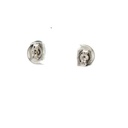 Sterling Silver 4-claw Triplet Oval Opal Earrings