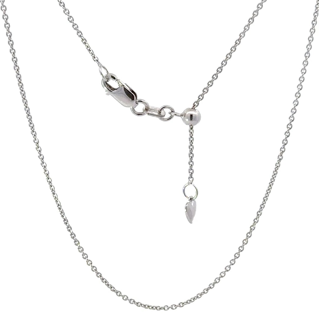 18ct White Gold 47cm Extender Trace Chain