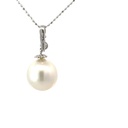 South Sea Pearl Pendant With Articulated Diamond In 18ct WG