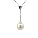 South Sea Pearl Pendant With Diamond Detail Bail 18K WG