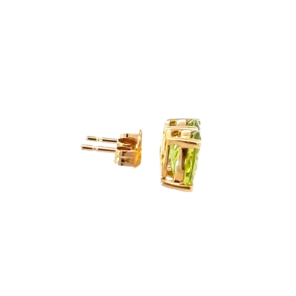 Peridot Stud Earrings| 14ct
