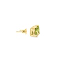Peridot Stud Earrings - Trilliant | 14ct