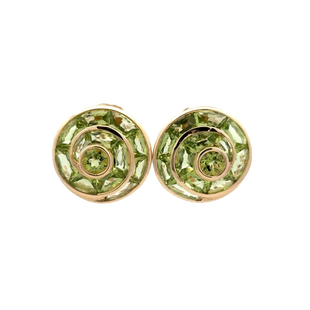 Peridot Stud Earrings | 14ct