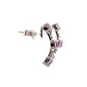 Pink Sapphire And Diamond Stud Earrings | 14ct