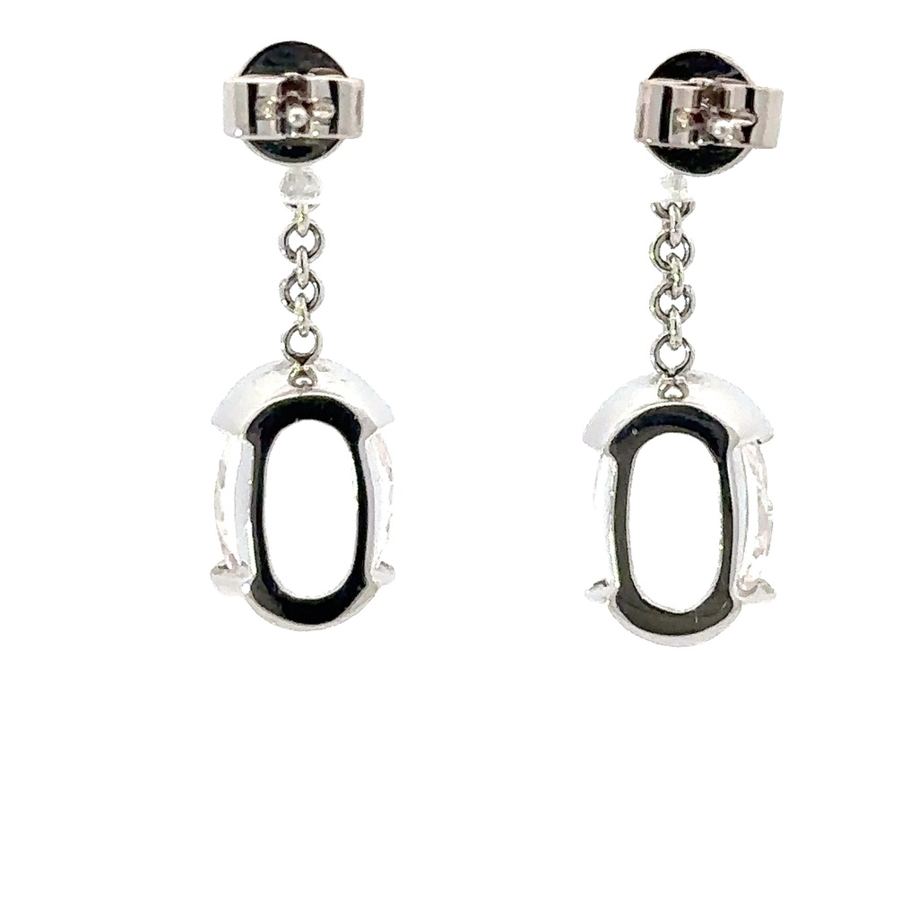 Kunzite And Diamond Stud Earrings | 14ct