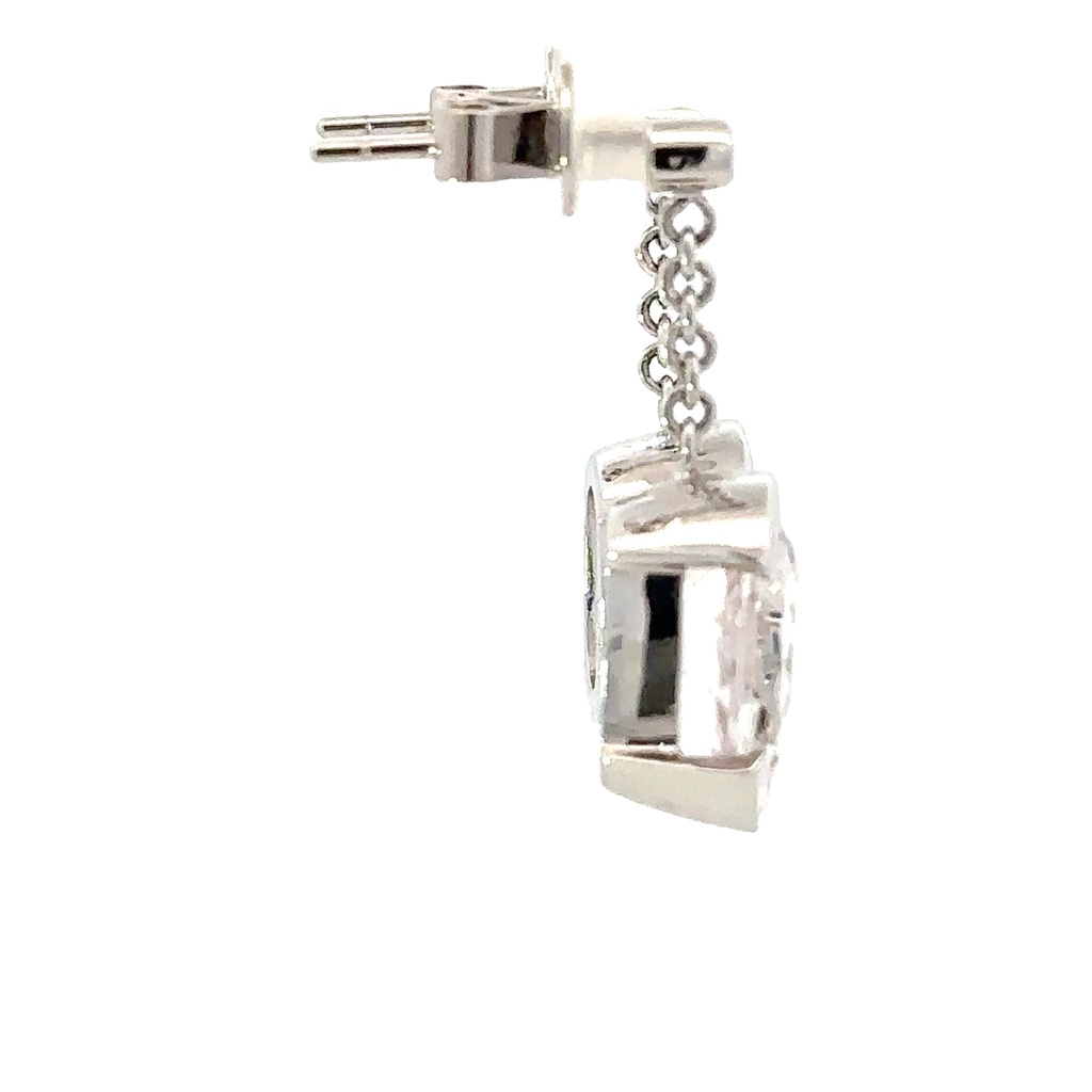 Kunzite And Diamond Stud Earrings | 14ct