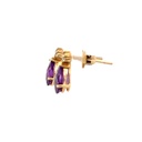 Amethyst and Diamond Stud Earrings | 14ct