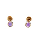 Amethyst and Diamond Stud Earrings | 14ct