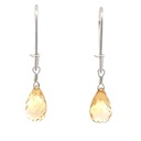 Citrine Earrings in 14ct White Gold