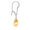 Citrine Earrings in 14ct White Gold