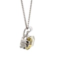 Lemon Quartz Pendant In 14K White Gold