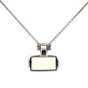 Lemon Quartz Pendant In 14K White Gold