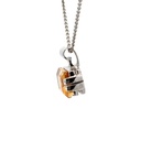 Citrine Pendant In 14K White Gold