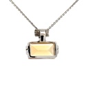 Citrine Pendant In 14K White Gold