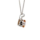 Citrine Pendant In 14K White Gold