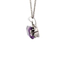 Amethyst Pendant In 14K White Gold