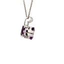 Amethyst Pendant In 14K White Gold