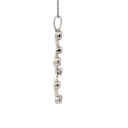 Peridot And Diamond Zigzag Pendant In 14K White Gold