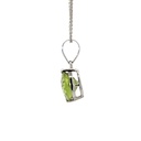 Peridot Pendant In 14K White Gold