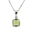 Peridot Pendant In 14K White Gold