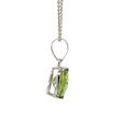 Peridot Pendant In 14K White Gold