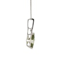 Peridot Pendant In 14K White Gold