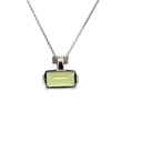 Peridot Pendant In 14K White Gold