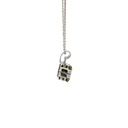 Peridot Pendant In 14K White Gold