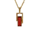 Garnet Pendant In 18K Yellow Gold
