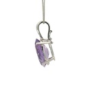 Amethyst Pendant In 14K White Gold