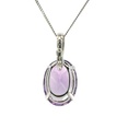 Amethyst Pendant In 14K White Gold