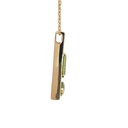 Peridot And Diamond Pendant In 14K Yellow Gold