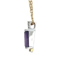 Amethyst And Diamond Pendant In 18K Two-Tone