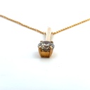 Dioptase Pendant In 14K Yellow Gold
