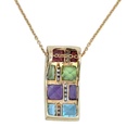 Multi-Gem Pendant In 14K Yellow Gold