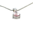 Morganite Drop Pendant In 18K Two Tone Gold