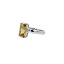 Yellow Beryl 14K White Gold Ring