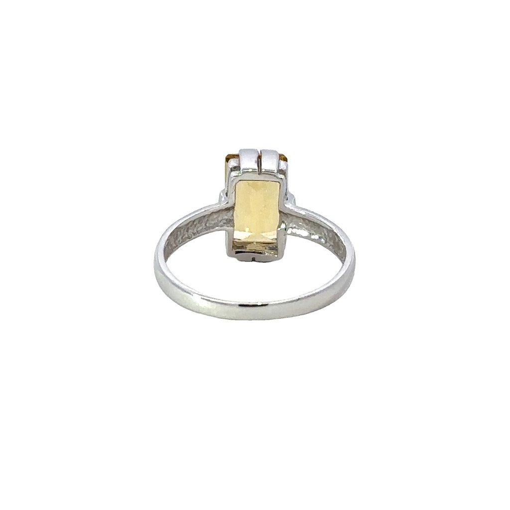 Yellow Beryl 14K White Gold Ring