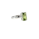 Peridot 14K White Gold Ring