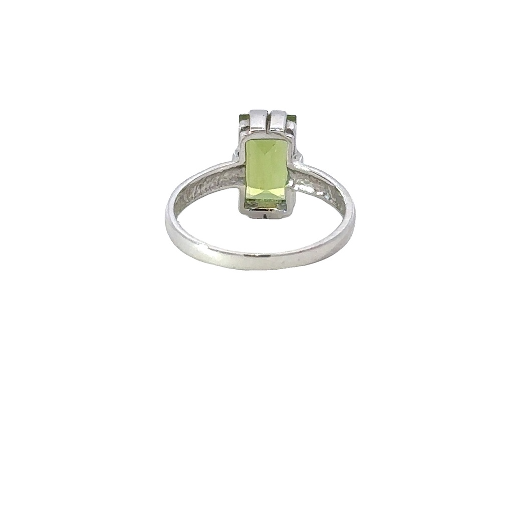 Peridot 14K White Gold Ring