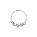 Peridot And Diamond 14K White Gold Ring