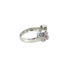 Blue Topaz And Diamond 14K White Gold Ring