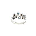 Blue Topaz And Diamond 14K White Gold Ring