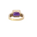 Amethyst And Diamond 14K Yellow Gold Ring