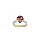 Garnet And Diamond 14K Yellow Gold Ring