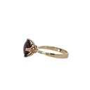 Garnet And Diamond 14K Yellow Gold Ring