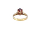 Garnet with Diamond 14ct Yellow Gold Ring