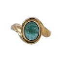 Green Tourmaline 18ct Yellow Gold Ring