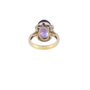 Amethyst with Diamond 14ct Yellow Gold Ring