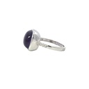 Amethyst with Diamond 14ct White Gold Ring